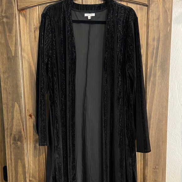 Maurices Sweaters - Maurices Black Velvet Cardigan